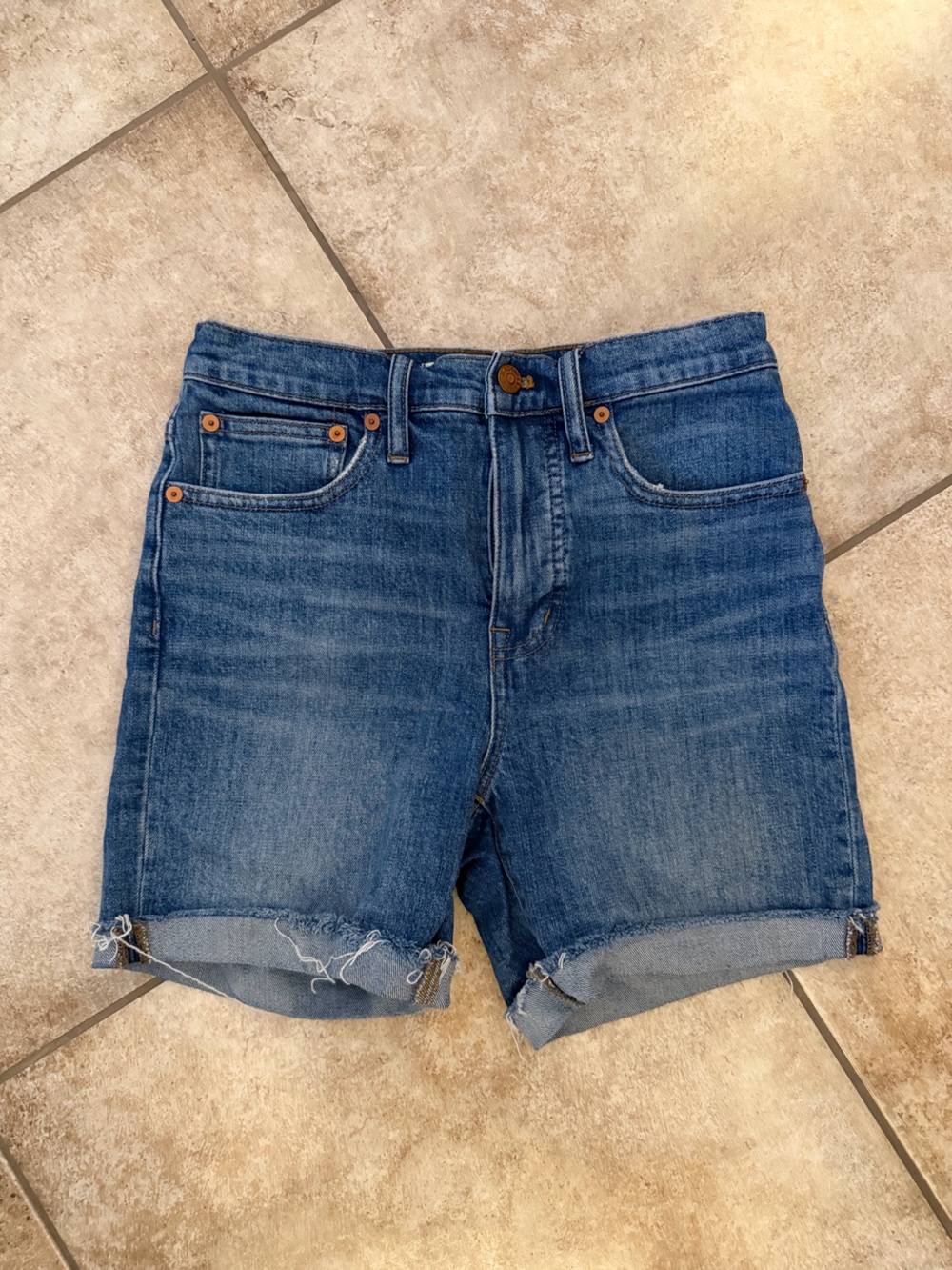 Madewell Women's Medium Blue Denim Boyfriend Shorts